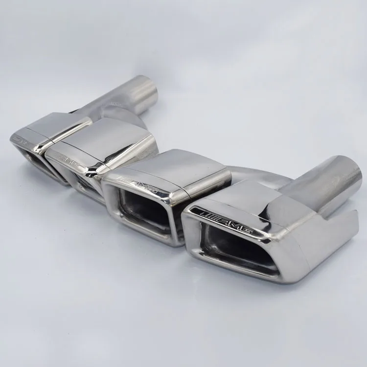 Onepair выхлопной Хвост Глушитель наконечник из нержавеющей стали труба SILIVE H стиль для Mercedes-Benz E200 E300 E260 A* G E63 W212 S65 W221 GL63
