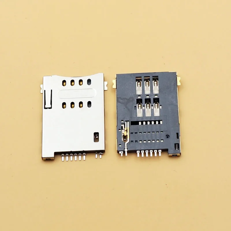 100 шт. MUP-C720 6 + 2 контакта sim-карты разъемы для слотов 8p 8pin само Push SIM разъем без