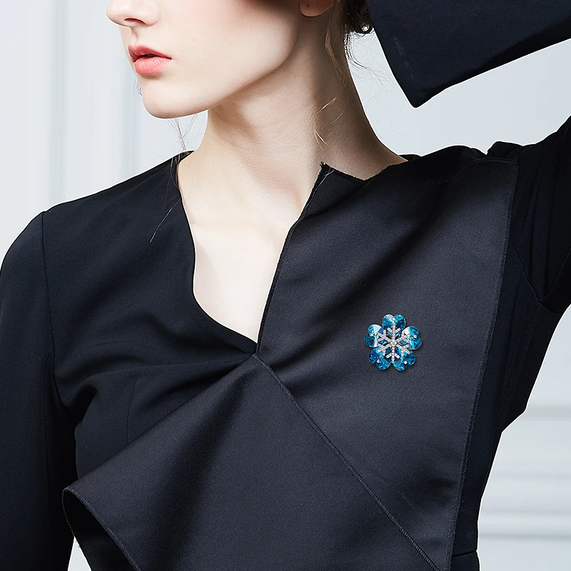 CDE Fashion CZ Броши Снежинка Для женщин фиолетовое сердце кристалл брошь булавка