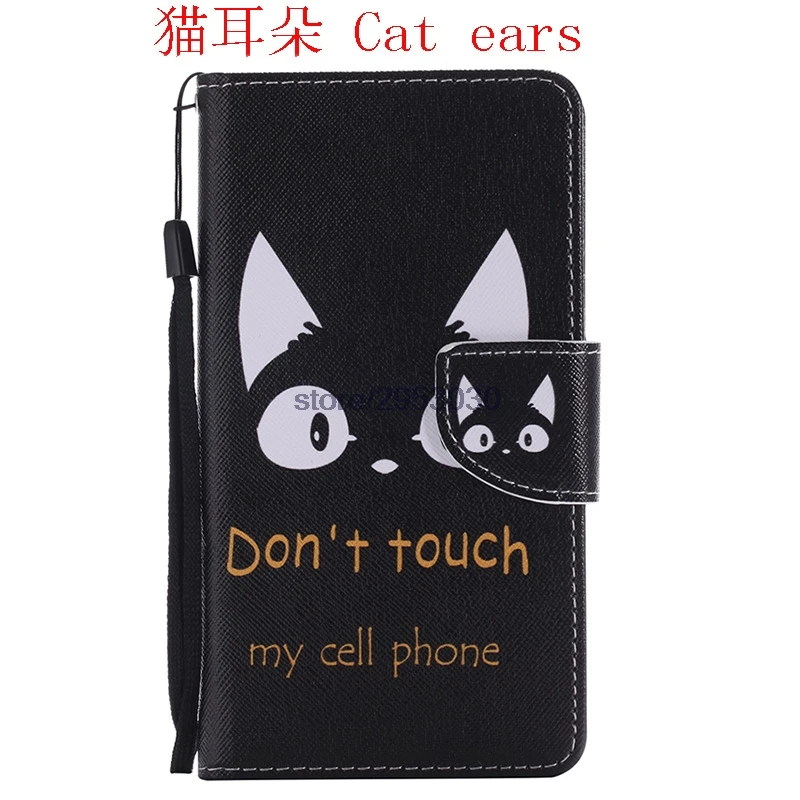 Cat ears Чехол-Кошелек для huawei P Smart FIG-LX1 FIG-LA1 P Smart P FIG-LX1 флип-чехол для телефона из искусственной кожи чехол-коробка для huawei Honor 9 Lite - Цвет: Cat ears