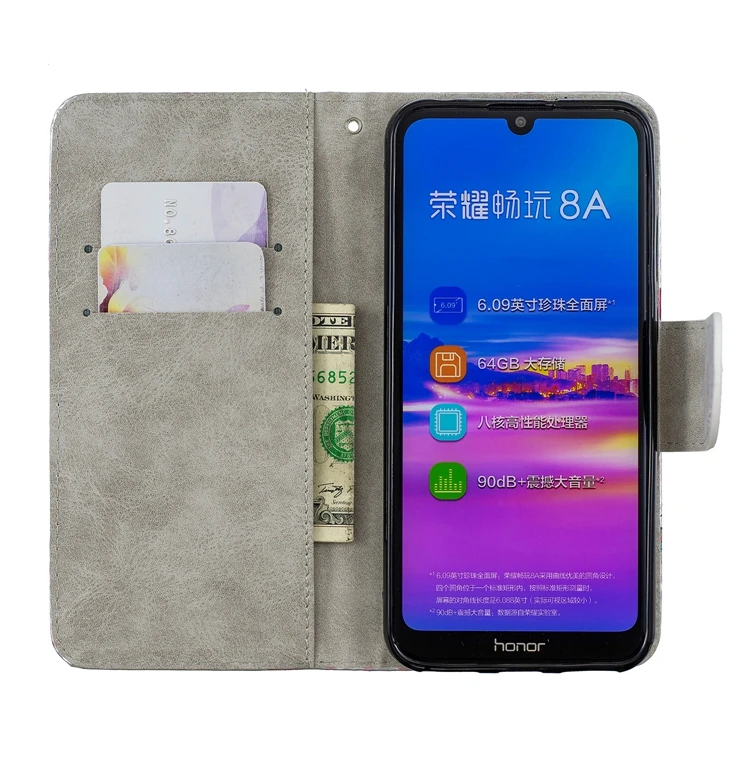 Кожаный флип-бумажник чехол для Coque Hawei Y6 флип-чехол для телефона чехол для Etui Huawei 8A 8 A A8 кошелек книжная полка