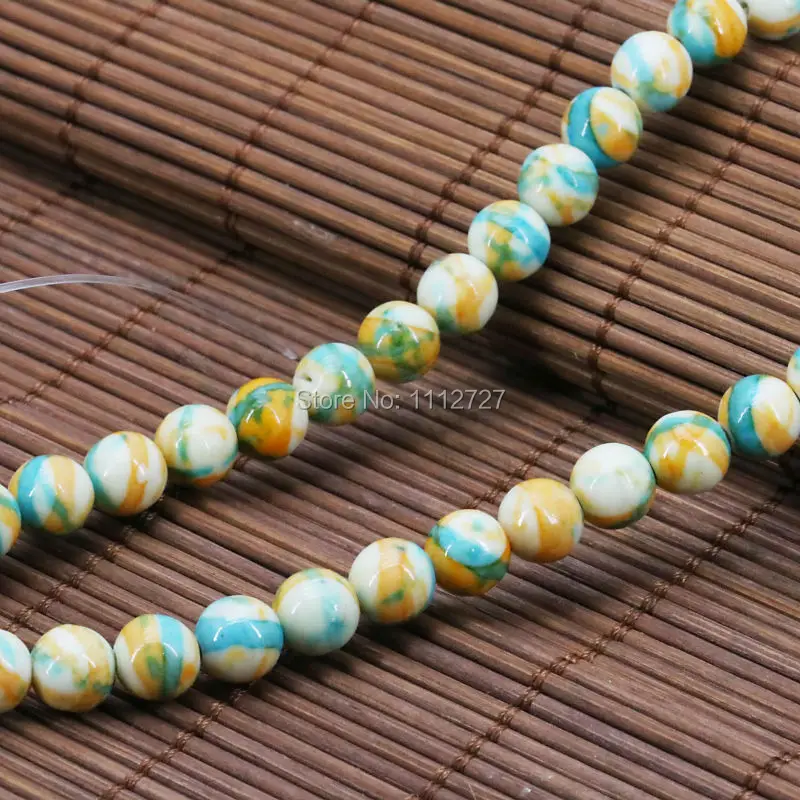 Полудрагоценные камни 8 мм радужные в виде риверка дождевой цветок драгоценные