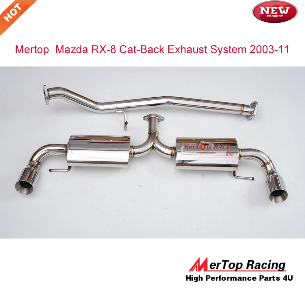 Выхлопная система Mertop Race Cat Back для RX8 RX 8 2004 2008 Catback с DACAT DOWNPIPE 190 & 210HP|system|system exhaust |
