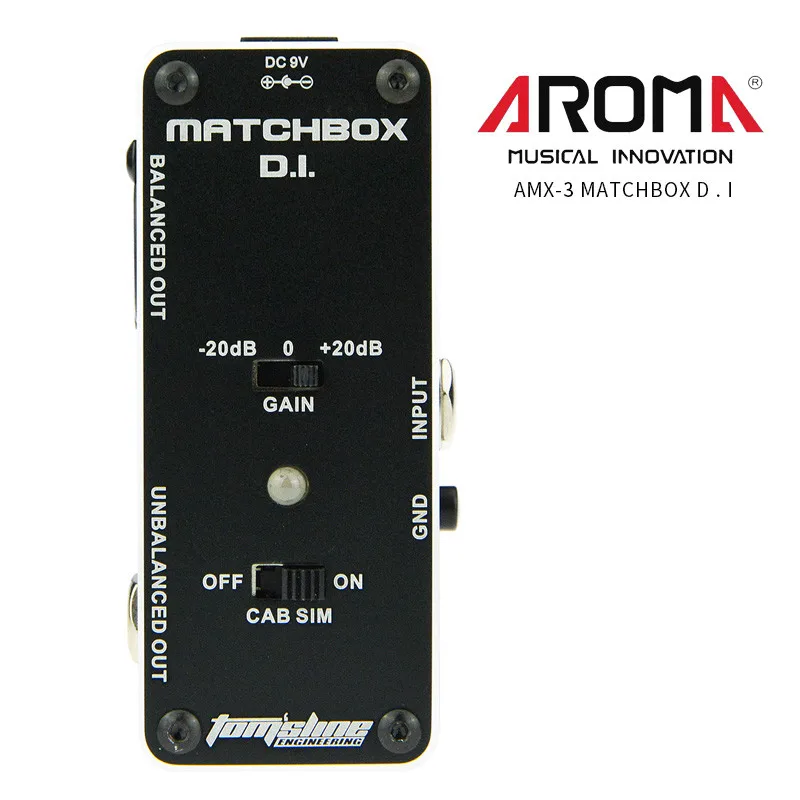 

AROMA AMX-3 MATCHBOX D.I. Гитарная педаль передача гитарного бас сигнала для аудио системы мини аналоговый гитарный эффект педаль истинный обход
