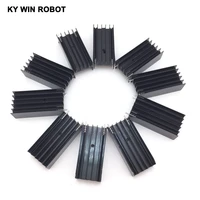 10pcs aluminium to 220 heatsink to 220 heat sink transistor radiator to220 cooler cooling 231650mm with 2 pins