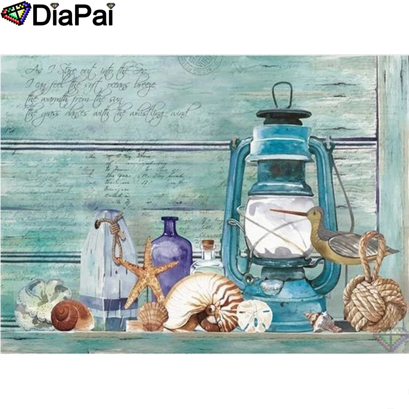 

DIAPAI Diamond Painting 5D DIY 100% Full Square/Round Drill "Light shell scenery"Diamond Embroidery Cross Stitch 3D Decor A22024