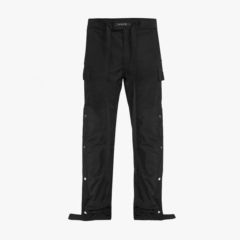 19SS, последний Топ, высокая улица, Япония, хип-хоп, стиль тумана, Мужские штаны-карго на молнии сбоку, брюки для отдыха, 1:1, пояс, уличная одежда