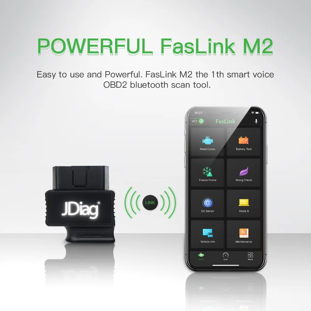 Новый диагностический инструмент JDiag Faslink M2 Bluetooth 4 0 OBDII автомобильный считыватель