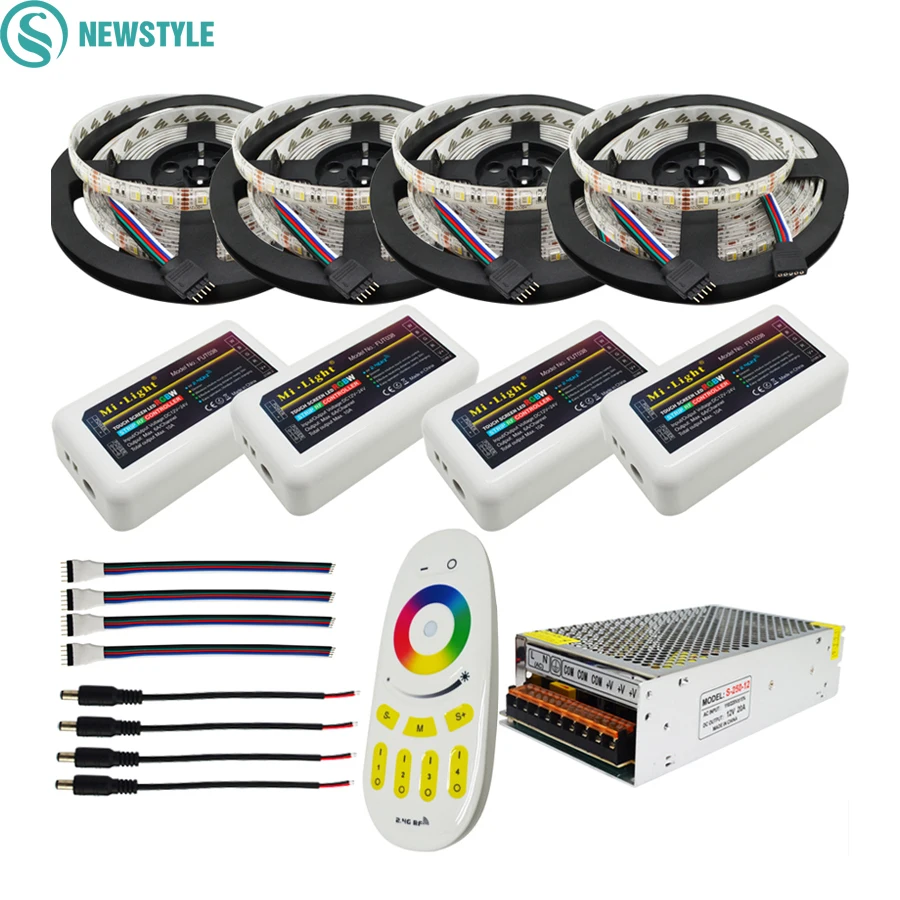 DC12V 60led/m 4 in1 Led Flexible Strip RGBW RGBWW Light 5M 10M 15M 20M 5050 SMD + 2.4G Controller Power adapter | Лампы и освещение