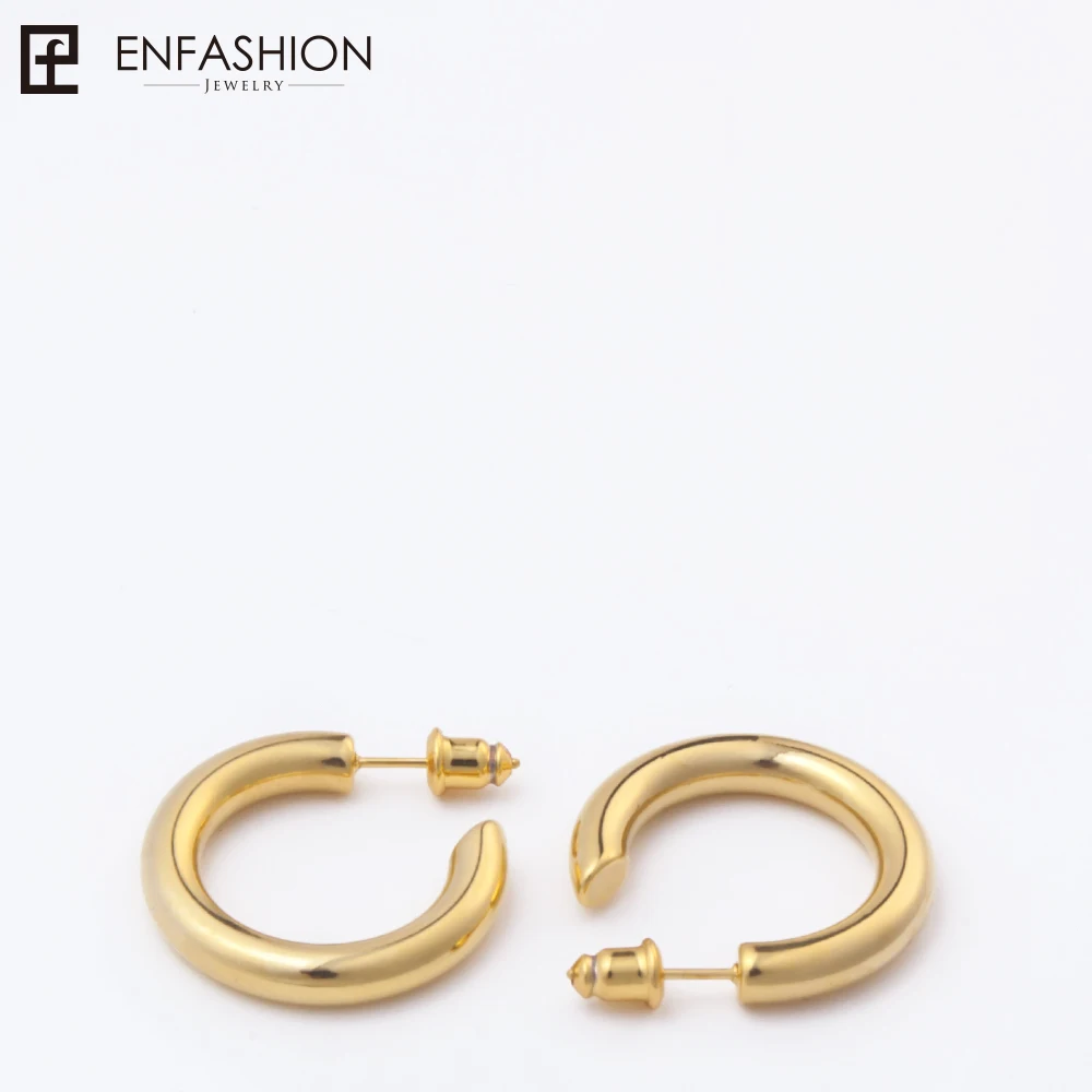 Enfashion, маленькие серьги-кольца, чистый золотой цвет, вечность, серьги из нержавеющей стали, круглые серьги для женщин, ювелирные изделия EC171023