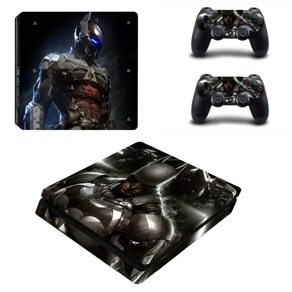 Бэтмен винил PS4 тонкий стикер кожи для Playstation 4 Тонкий консоли и 2 контроллера Скины