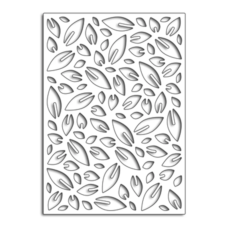 

Leaf Patter Rectangle Metal Cutting Dies Stencil for DIY Scrapbooking Photo Album Embossing Paper Cards Making Decorative Crafts