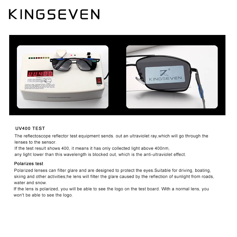 KINGSEVEN, брендовые классические квадратные поляризованные солнцезащитные очки, мужские очки для вождения, мужские солнцезащитные очки, очки с защитой от ультрафиолета, OculosN7906