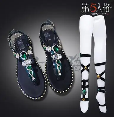 Shoes and bandage Костюмы для косплея игры идентичность V Cos фламен Гилман Фиона Женская Доктор леса Косплэй костюм вечерние темно летучая мышь для девочек костюм-платье - Цвет: Shoes and bandage