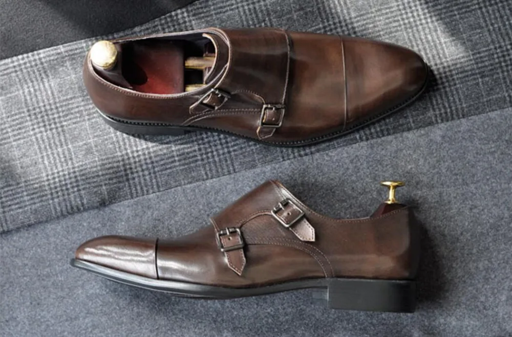 Мужские туфли monk shoes весна-осень 2018 мужские свадебные классические оксфорды