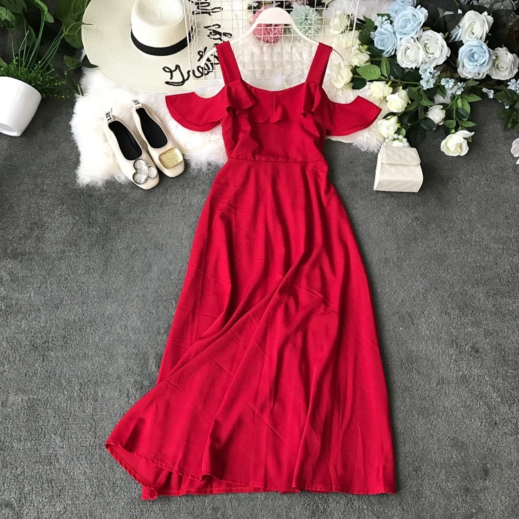 Женское платье с бантом ALPHALMODA открытыми плечами из морской волны до середины