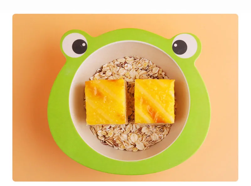 Миски из натурального бамбукового волокна для младенцев тарелка кормления детей