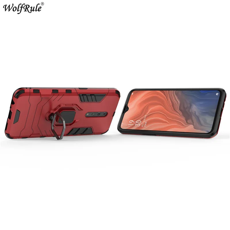 cover oppo reno z case finger ring holder armor anti knock bumper hard back phone case for oppo reno z cover pcdm10 6 4 free global shipping