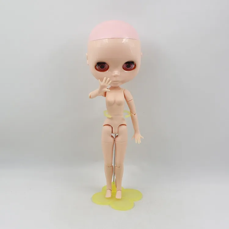 Кукла блайз Обнаженная для шарнирного тела без волос макияжа с белой кожей