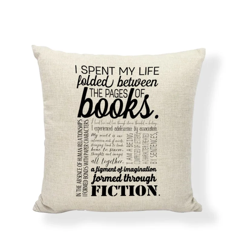 Модная Наволочка на подушку под старину с цветочным принтом книги как для чтения