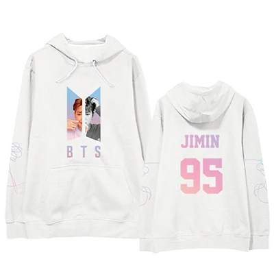 White 95 2 Уличная Толстовка с принтом Love Yourself, женские повседневные пуловеры, пуловеры Kpop, корейский стиль, походная рубашка 011 - Цвет: White 95 2
