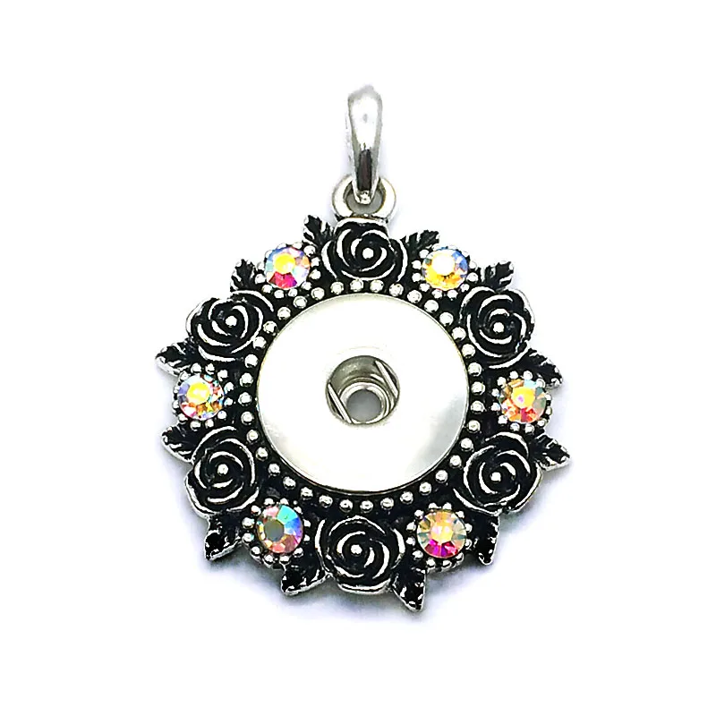 Hot Sale 129 Rhinestone 18mm Snap Button Necklace Pendant Interchangeable Charm jewelry For Women gift | Украшения и аксессуары
