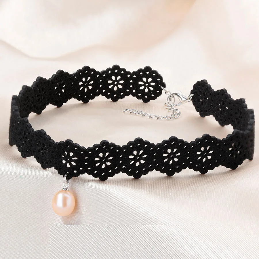 Ожерелье из черного жемчуга AAAA ожерелье натурального пресноводного хорошее