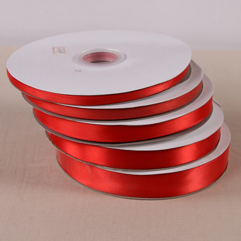Двухсторонние 25 мм черные белые красные атласные ленты для подарков на день