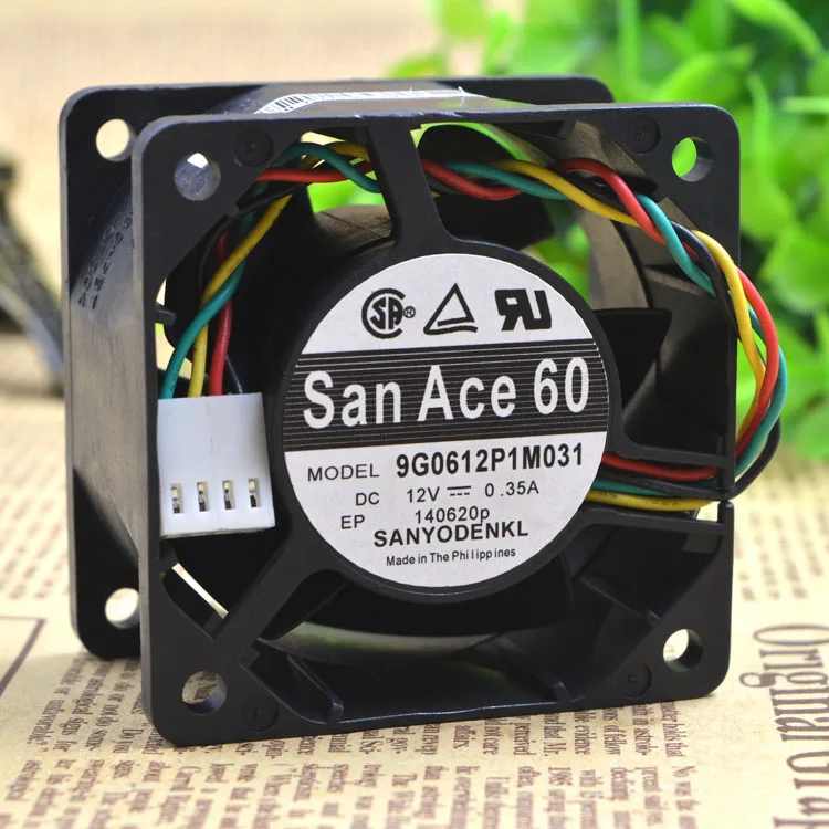 SANYO 6038 6 см 12 В 0 35a 9G0612P1M031 4 линейный двухшаровой бесшумный вентилятор 60X60X38MM|6cm fan|fan
