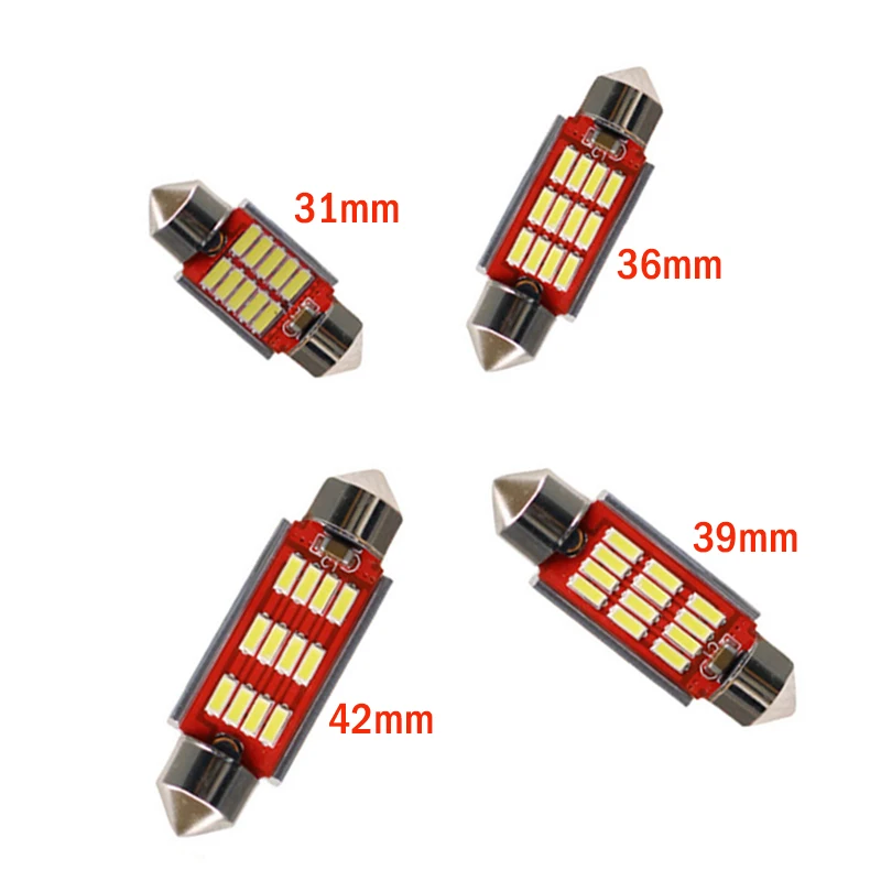 Купольный светильник 31 мм 36 39 42 светодиодный C5W C10W CANBUS без ошибок DC 12V Белый Цвет 4014