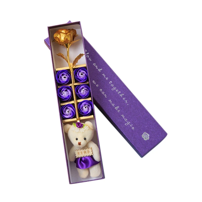 Подарочная коробка на День святого Валентина искусственная Золотая фольга