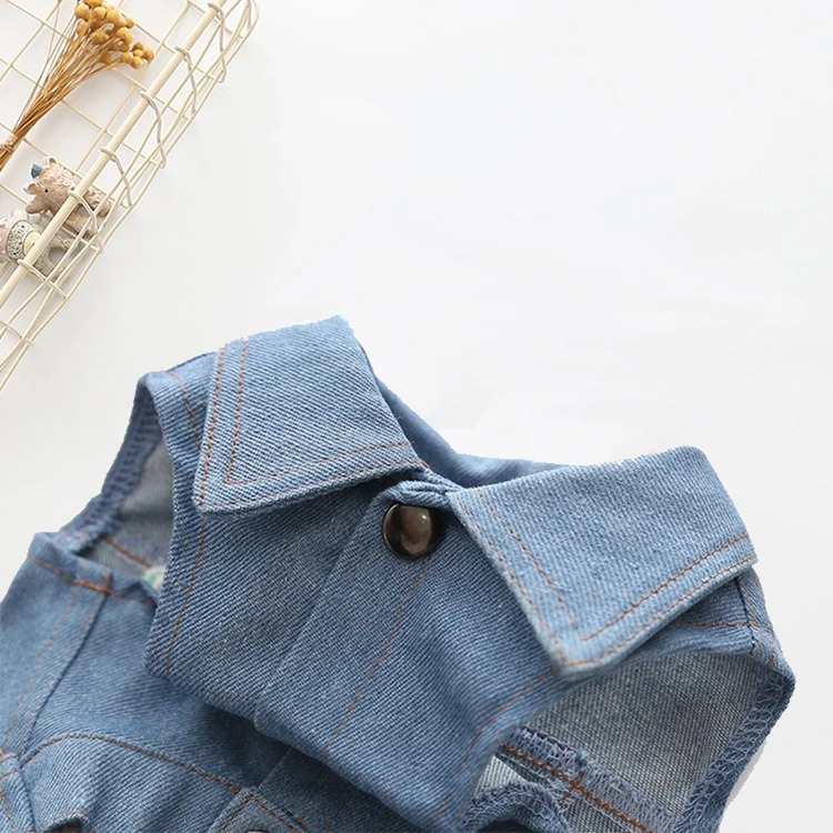 [MPK Store] Новая летняя одежда для собак кошек, джинсовый жилет с французским бульдогом, повседневная одежда с английским бульдогом