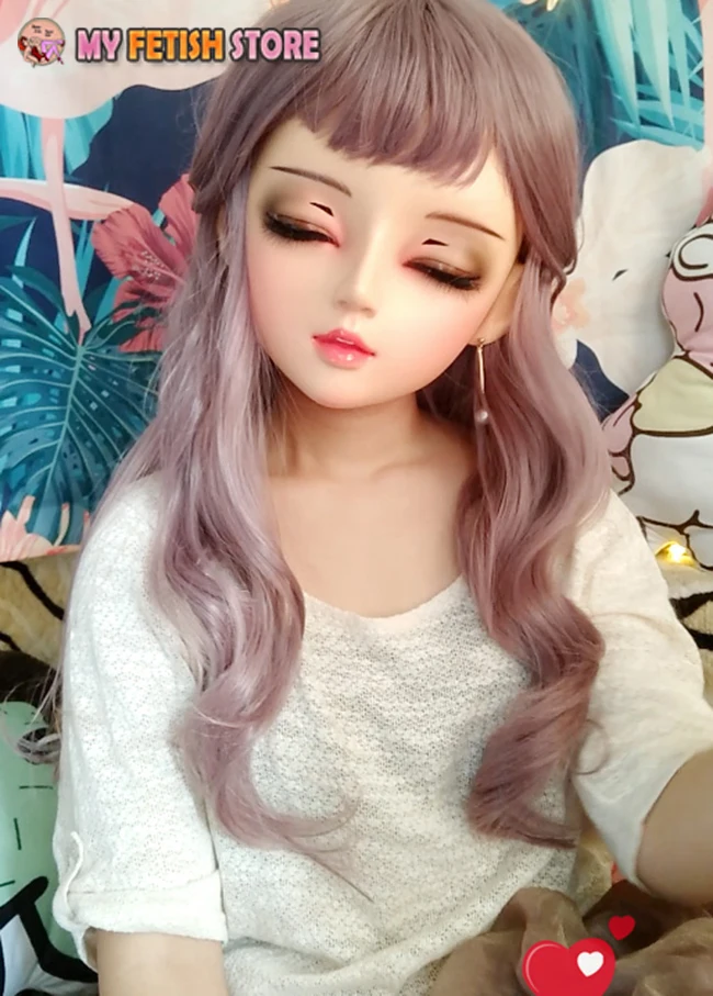 (Mian 05) Женская милая девочка каучуковая полуголовая Kigurumi BJD маска для косплея