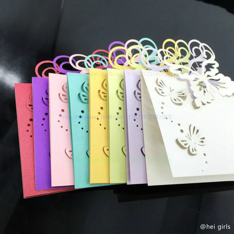 ZLJQ 100pcs Wedding Table Name Card Butterfly Invitation B Festival Party Decoration Supplies Navidad Decoracion 8D | Дом и сад