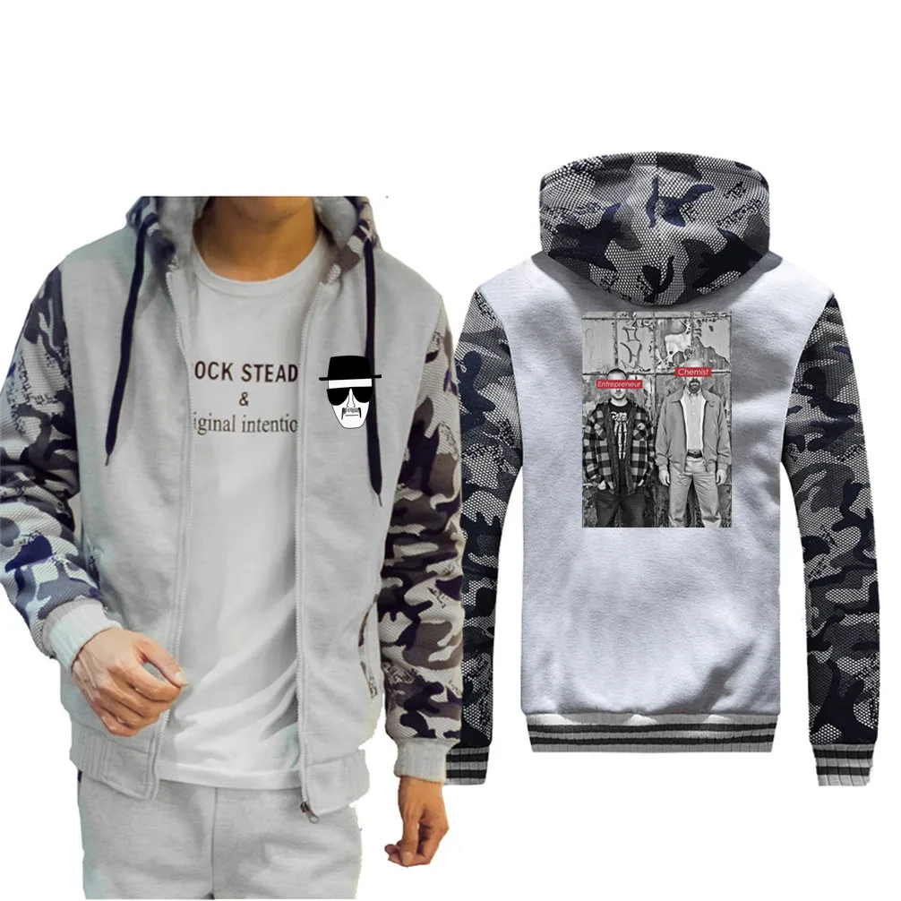 Heisenberg Walter Breaking Bad Camouflage 2019 bomber jacket men's chaquetas jean hombre | Мужская одежда