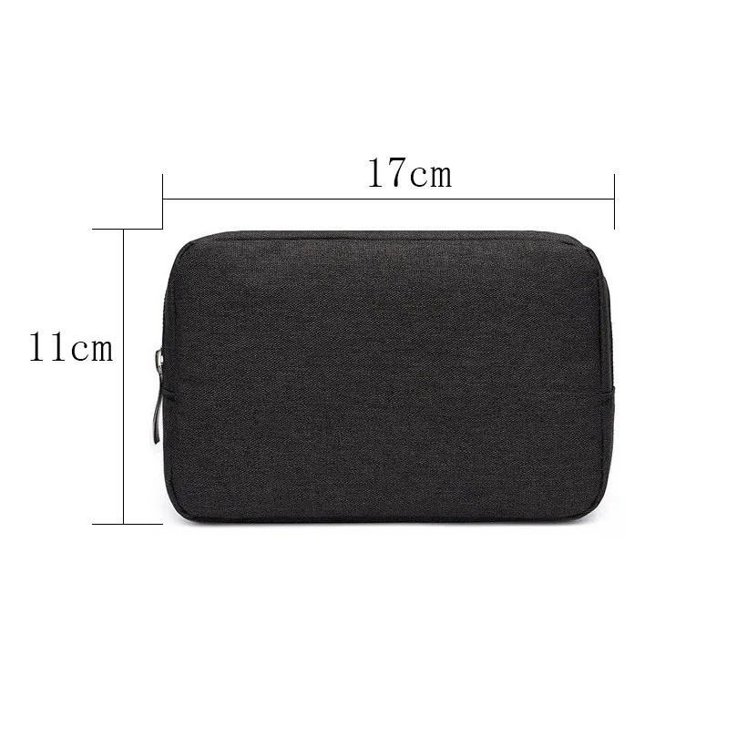 Black small Портативный чехол для наушников, органайзер, цифровые аксессуары, зарядное устройство, кабель для передачи данных, сумка для хранения, Usb, на молнии, сумка для путешествий - Цвет: Black small