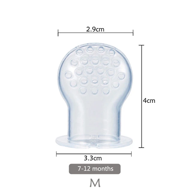 SiliconeBaby фрукты овощи соска еда жевательная Nibbler NippleTeether 1 шт. младенец s m l Сетчатое ситечко для мяса пюре nippler - Цвет: Strainer net--M