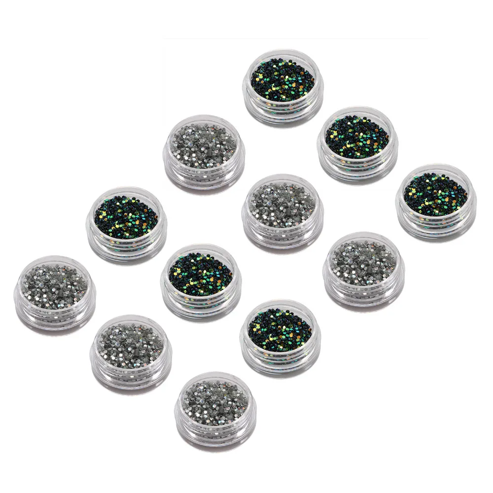 12 шт./компл. дизайн ногтей блестки украшения микро шпильки точки наклейки для