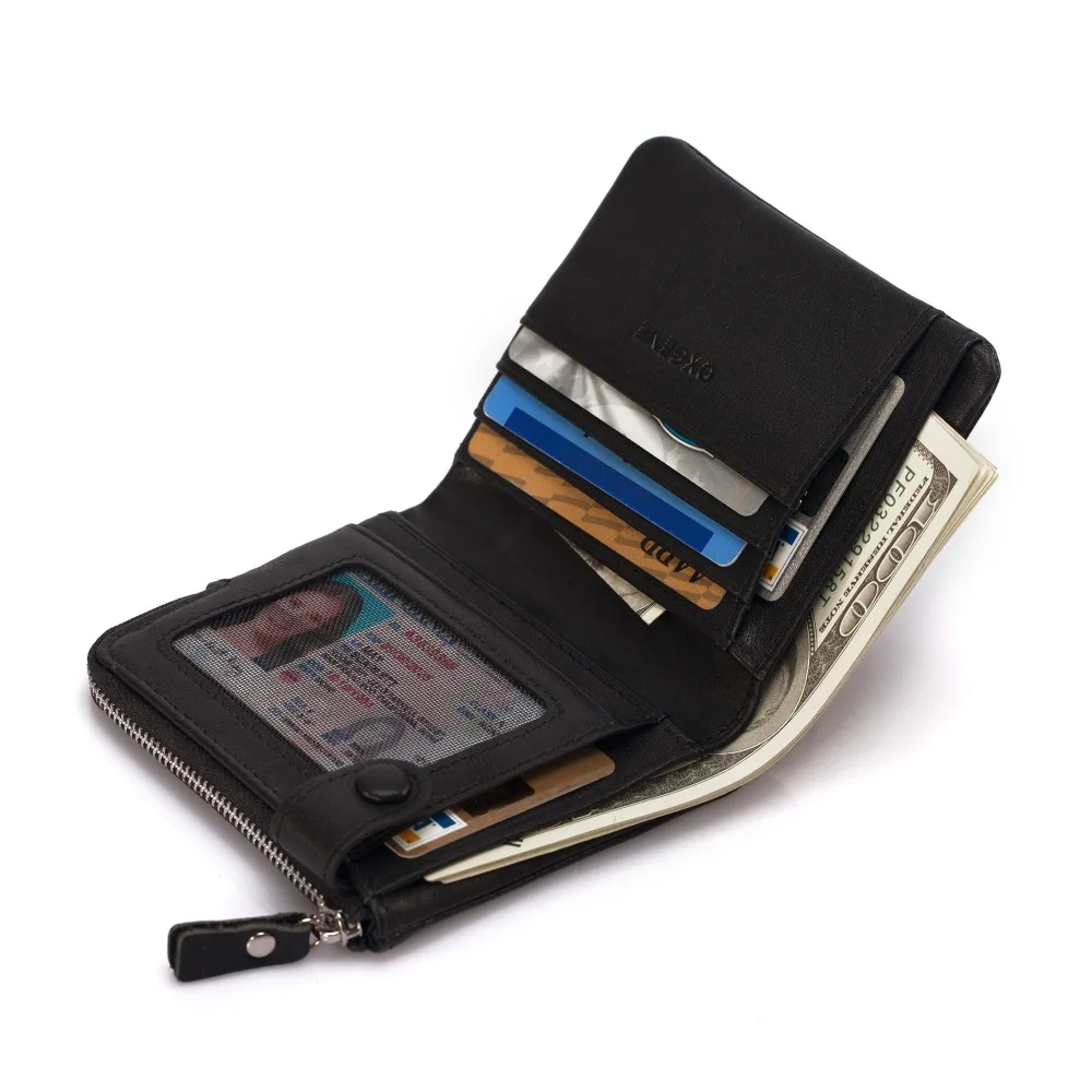 Top Quality Leather Mens Wallet Touch large Capacity Man Soft Purse Slim Practical Male Wallrts With Coin Pocket ID Card | Багаж и сумки