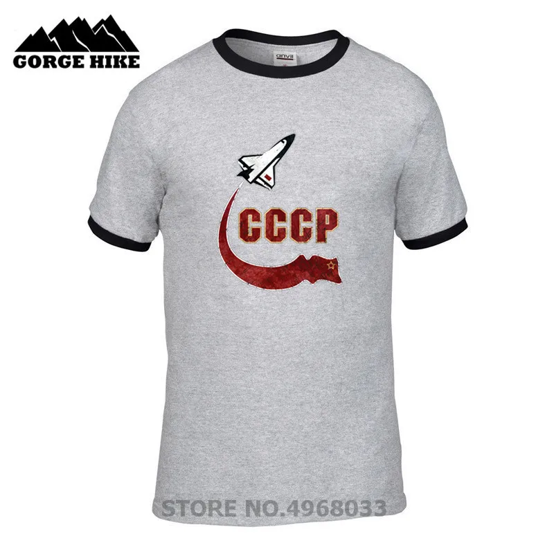 Персонализированные футболки высокого качества для России CCCP космическая