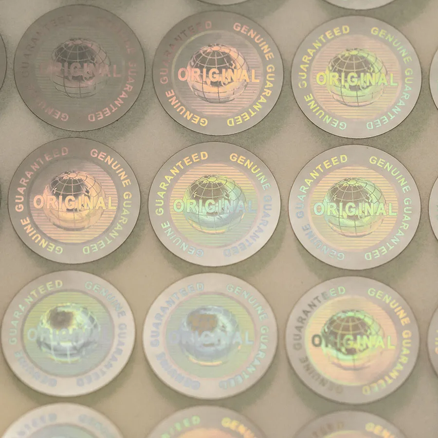 Silver Пользовательские голограмма натуральная гарантировано и Оригинальные голографические наклейки несколько цветов глобальный дизайн Dia. 20 мм 2000 шт - Цвет: Silver