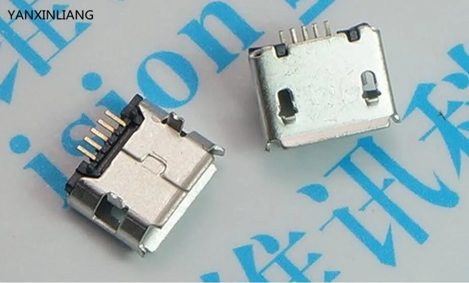 50 шт. микро USB мини-коннектор 5pin DIP 2leg длинная игла 5P DIP2 порт для передачи данных