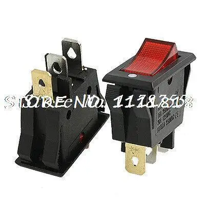 5 Шт. х Красный Свет С Подсветкой 3 Pin ON-OFF 2 Позиция SPST Лодка Rocker Switch | Обустройство