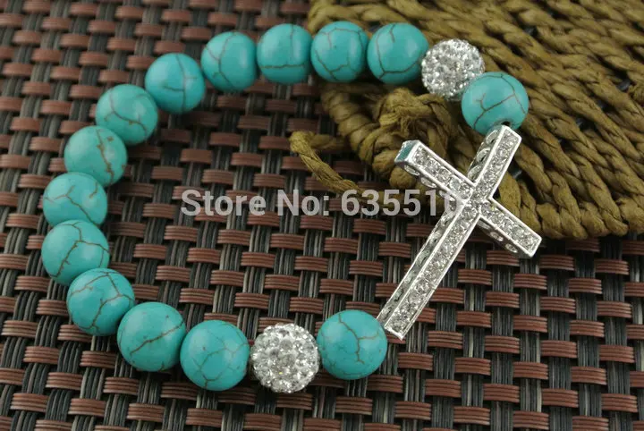 Синий камень Howlite круглые бусины женский браслет модные украшения для