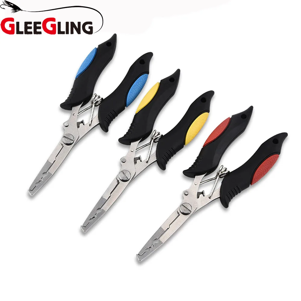 GLEEGLING 2CR13 Multi Function Cut Braid Line and Remove Hooks Fishing Tackle Tool Red/Blue/Yellow with Nylon Bags | Спорт и