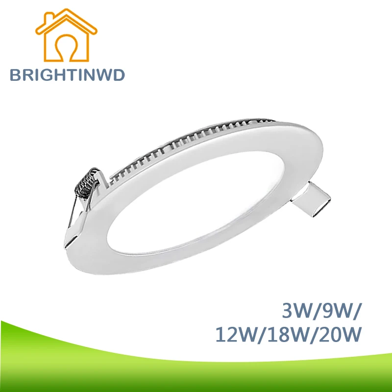 Сверхтонкая круглая световая панель тонкая лампа параметры лампы 6 Вт 12w 15w 18w 20W 24W