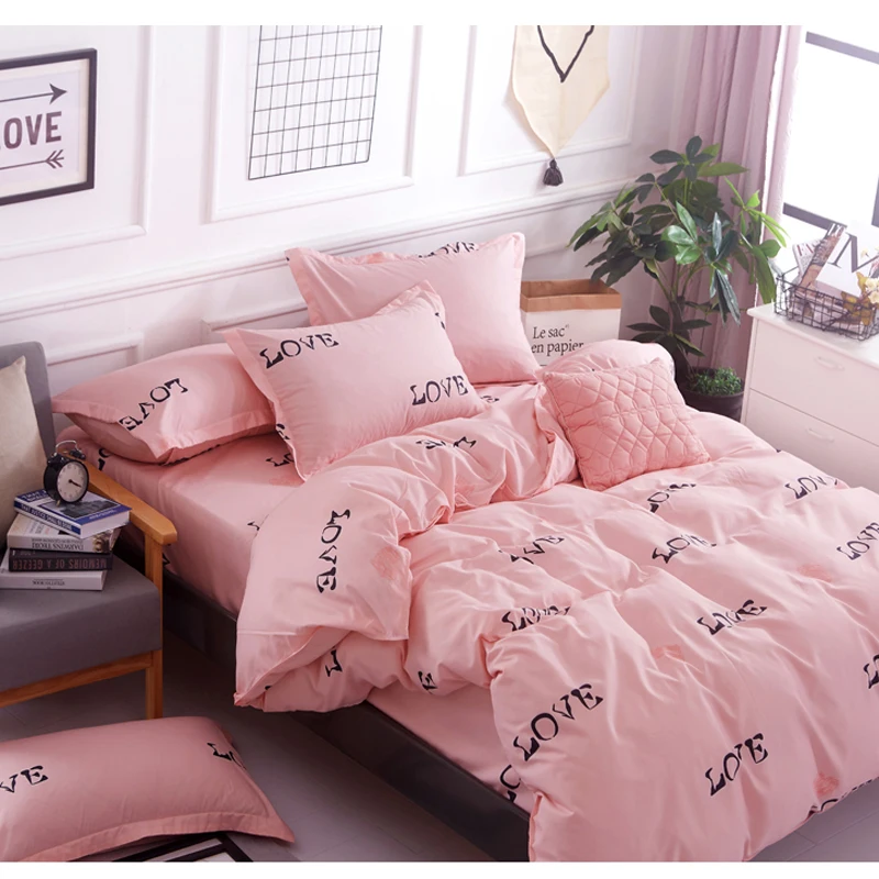 Персиковый розовый постельное белье набор пододеяльников для девочек Женский