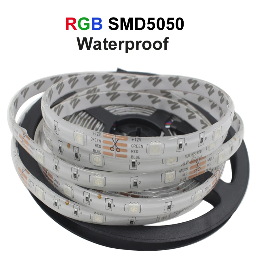 Светодиодная лента Водонепроницаемая 5050 DC12V 30 светодиодный s/m 5 м/лот гибкий WiFi светодиодный светильник контроллер и адаптер Комплект RGB 5050 Светодиодная лента