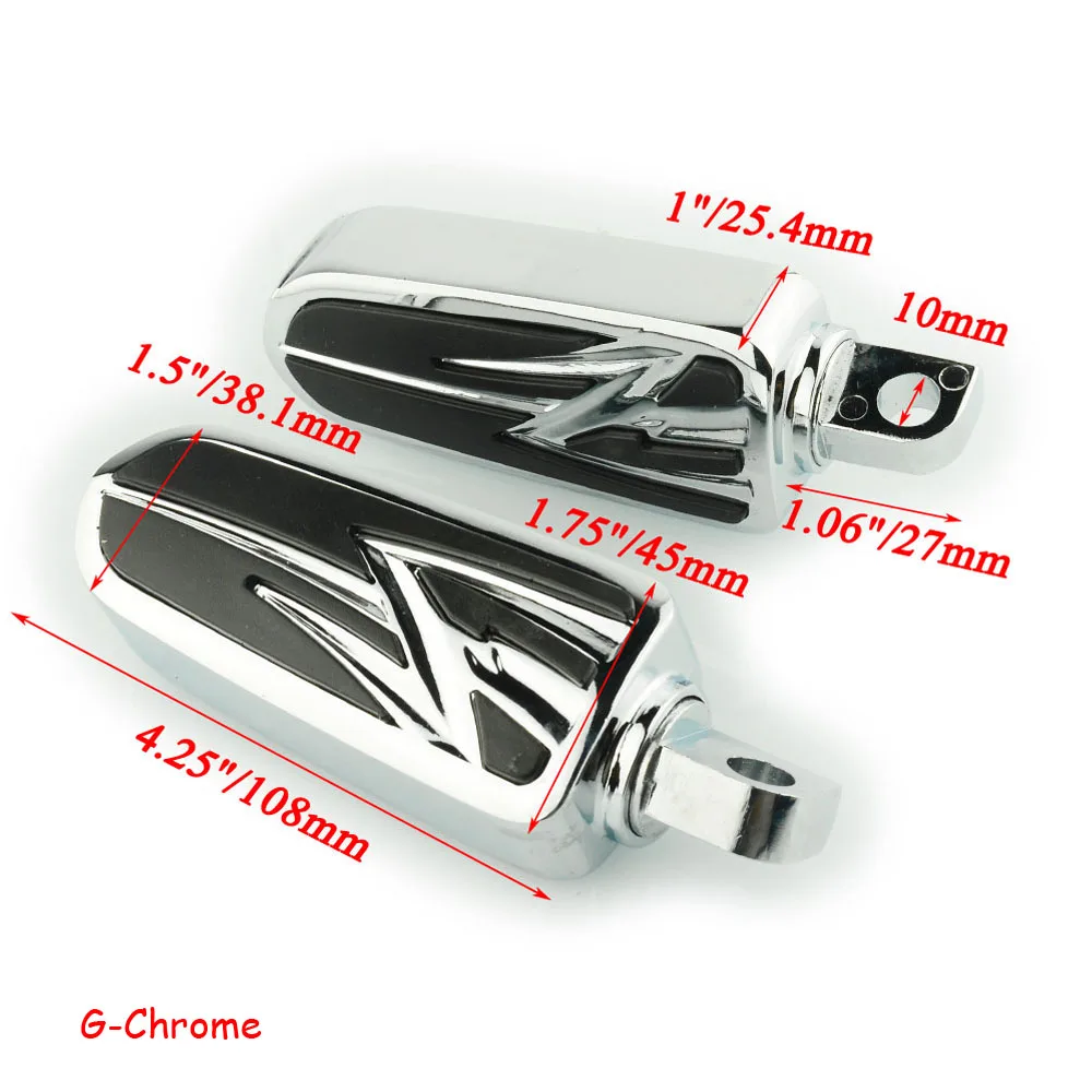 Подножка для ног мотоцикла, подножка для ног, подножка для пола, шоссе для Harley Iron XL 883 1200, Touring Custom Dyna Softail Honda 10 мм