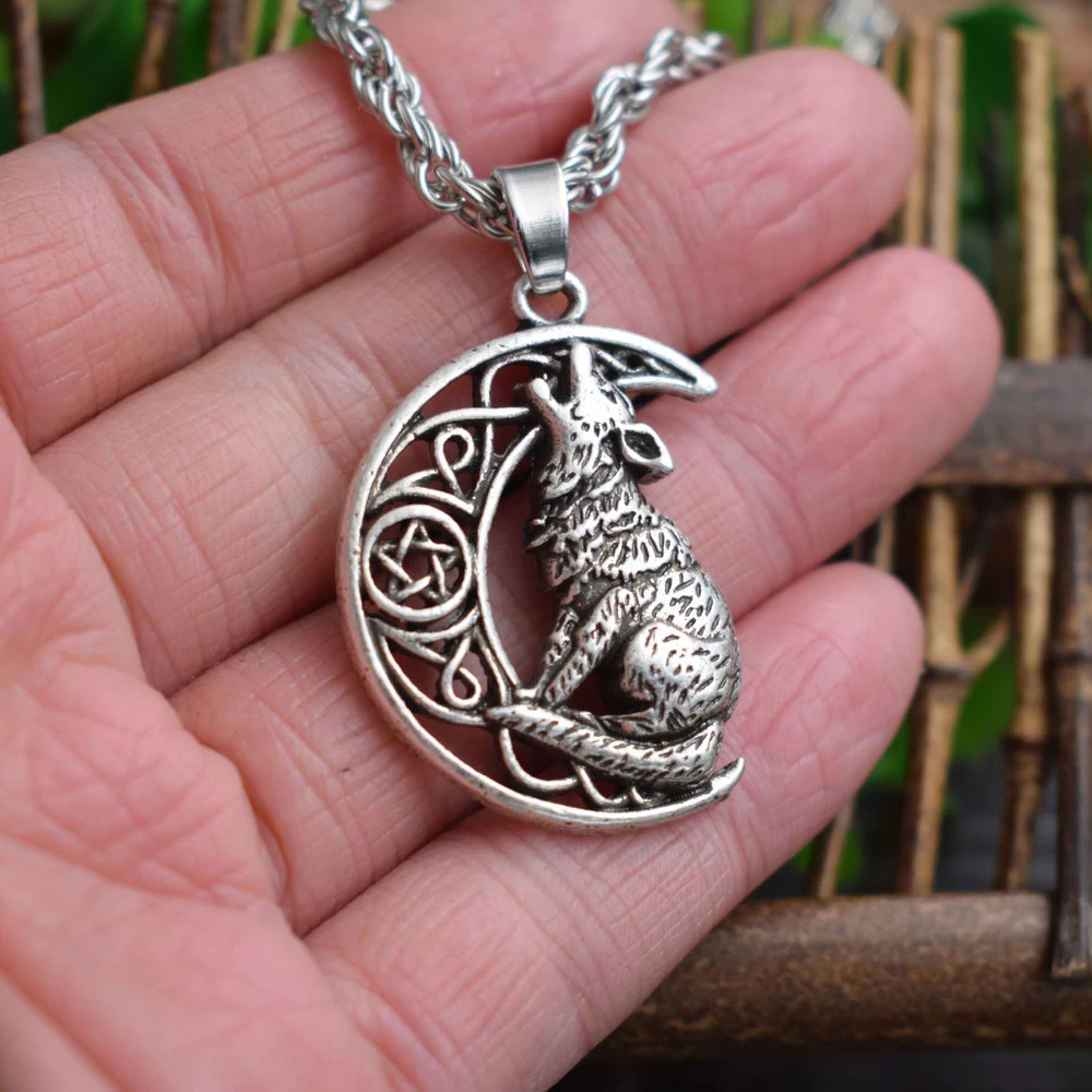 Мужское винтажное ожерелье с волком Celt ювелирное изделие Valknut Odin символ норзы
